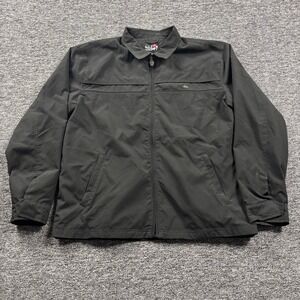 Y2K 2000s Quiksilver Full Zip Harrington Skate Jacket Black Size Large
